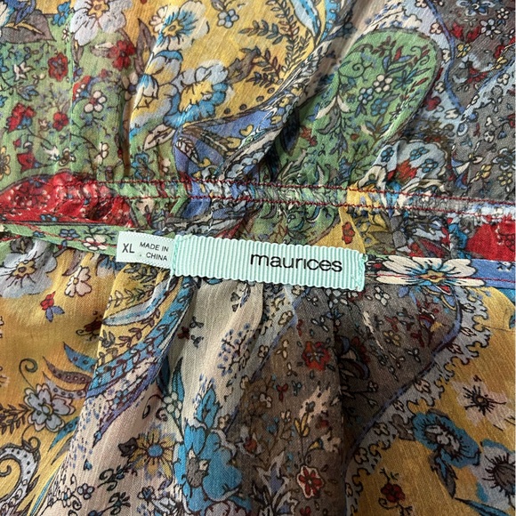 Maurices Semi-Sheer Button Front Top - Picture 7 of 9